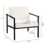 Élégante chaise d'appoint blanche avec égratignures