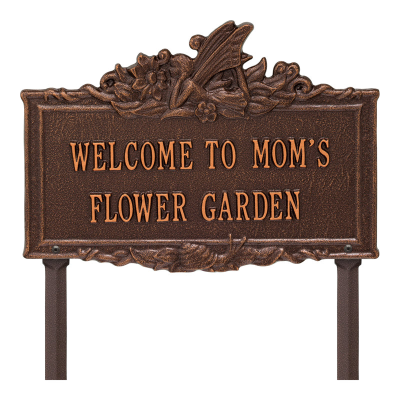 Fairy Personalized Garden Sign, Antique Copper, Yes