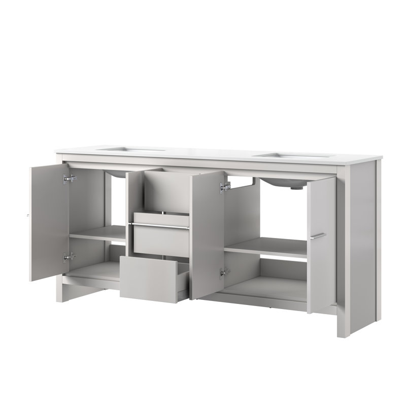 Sandpoint Single Bath Vanity, White, White Cultured Marble, 60"