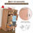 5-Section Classroom Coat Locker, 8-Inch-High Coat Rack,Heavy-Duty Plywood Furniture Suitable For Nurseries And Children’S Hallways, 15-Compartment Storage Unit, Fitted With 4 Castors, 5 Hooks And 2 St