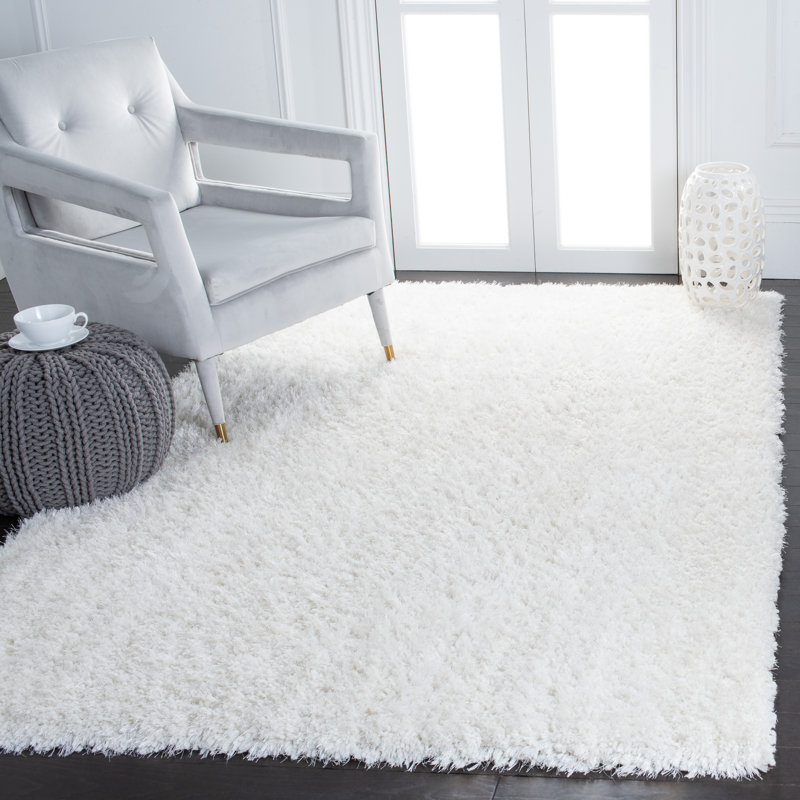 Tapis ivoire touffeté à la main Delane, Rectangle 4 pi x 6 pi