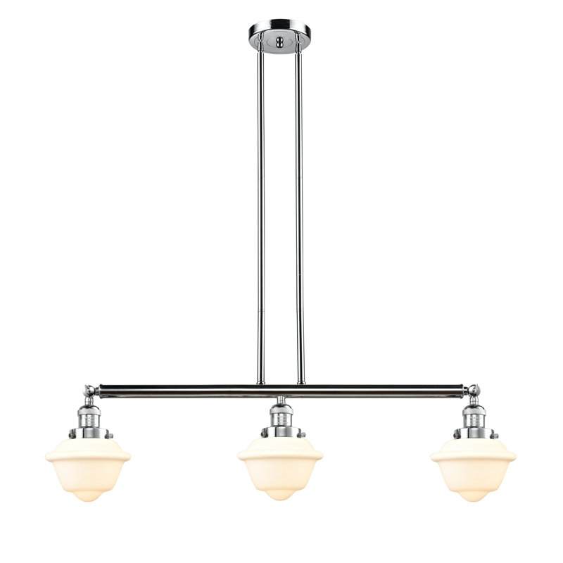 Luminaire suspendu linéaire à 3 lumières pour îlot de cuisine Boligee, Ampoule DEL 6 watts Vinage, Grainé