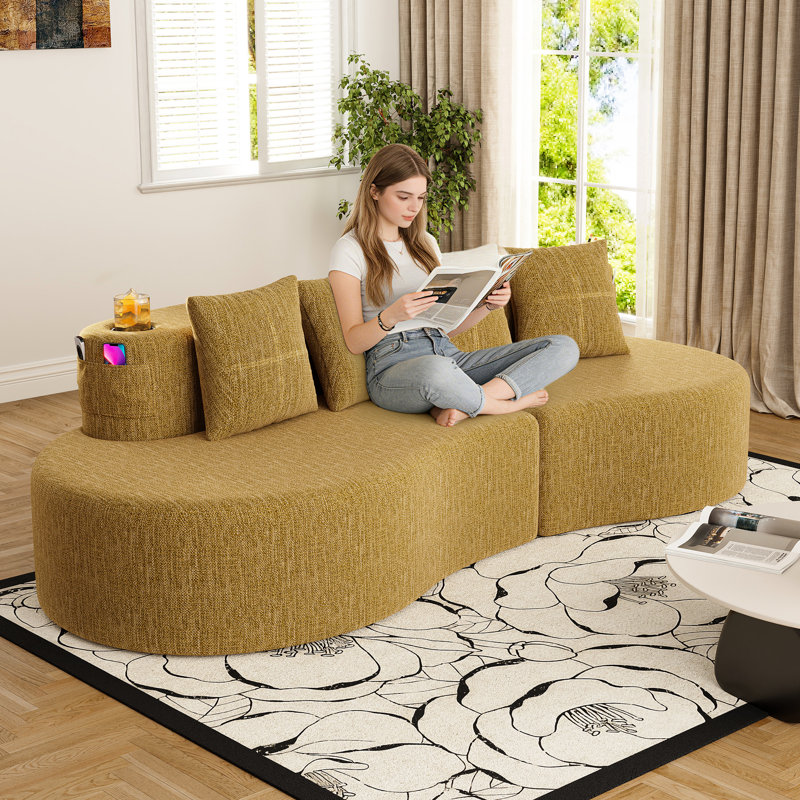 Upholstered 94.49 " Chenille Sectional