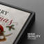 «Highland Cow Christmas Holiday», photos de salon, impression sur toile encadrée-132863018-132863023