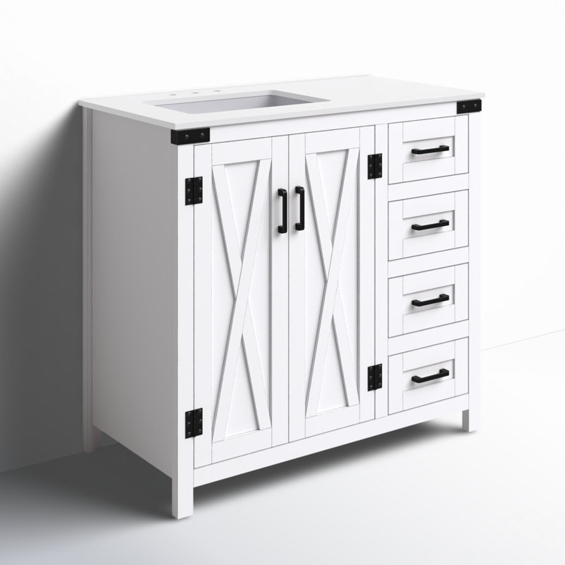 Ensemble de meuble-lavabo simple 36 po Slayton, Blanc