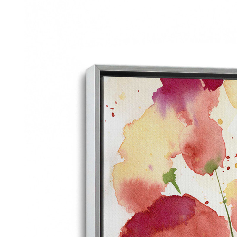 Impression sur toile Burst of Blooms, Chrome poli, H 32,75 po x l 48,75 po