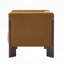 Fauteuil d'appoint en velours avec dossier capitonné à rainures verticales, accoudoirs ronds et pieds en noyer-1257887318
