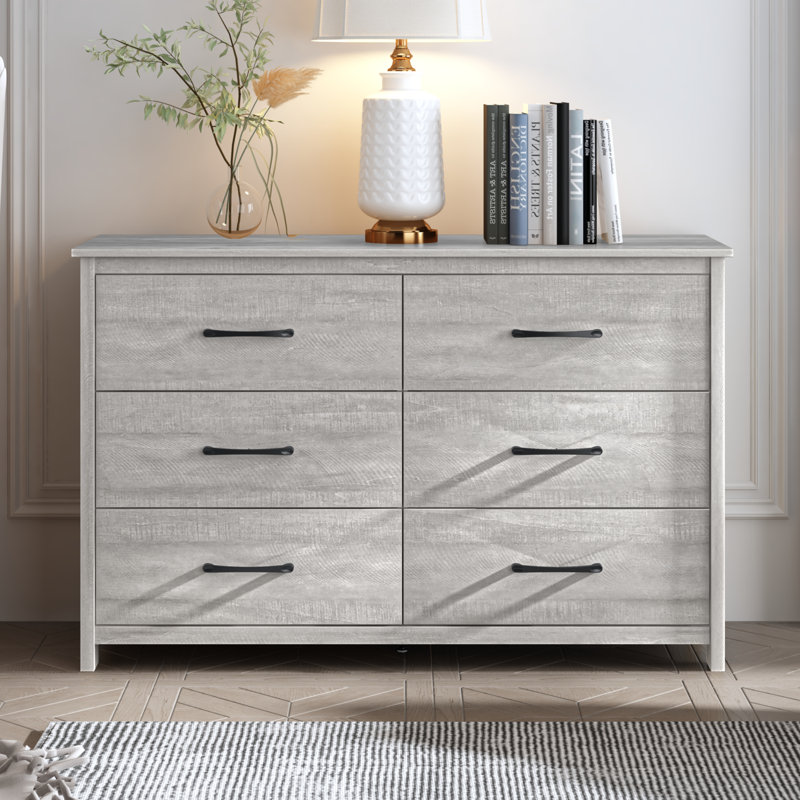 Commode 6 tiroirs Wilder, Chêne gris cendré
