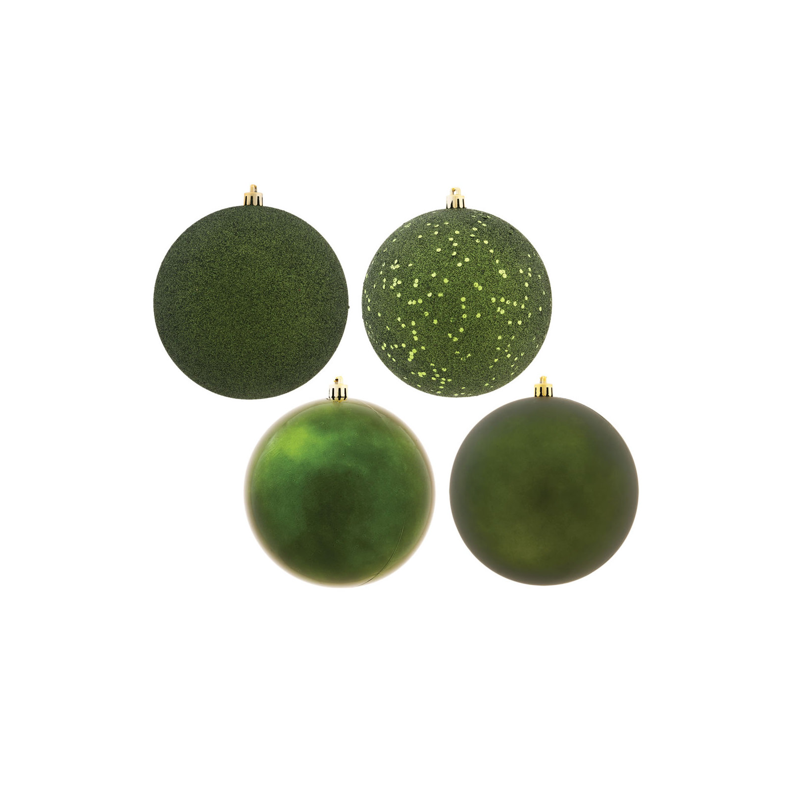 Holiday Décor Ball Ornament, Moss Green, 24, 2.4" H x 2.4" W x 2.4" D