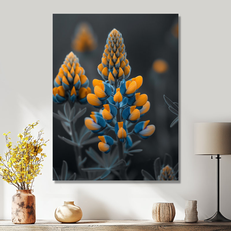 «Yellow Bonnets» - Peaceful Summer Meadows - Blue Bonnets, art mural, Toile tendue, H 24 po x l 32 po x P 1 po