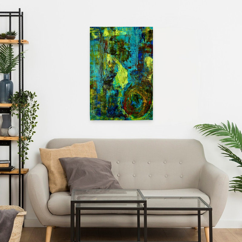 Art contemporain, art contemporain abstrait, H 24 po x l 16 po