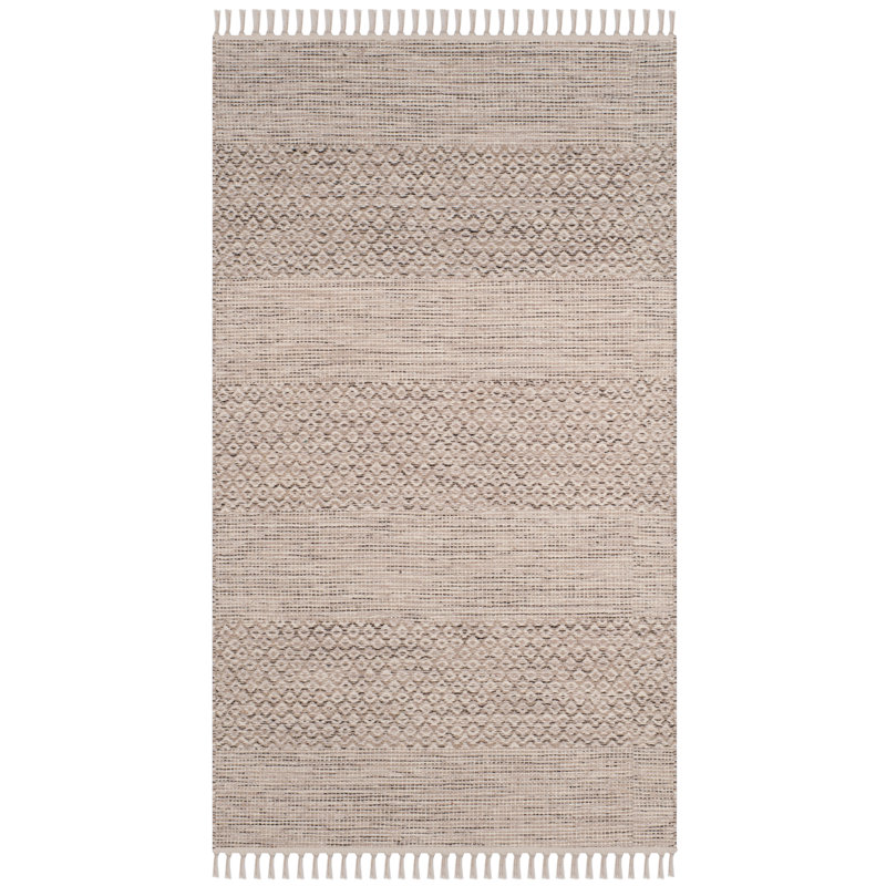 Bester Hand Woven Cotton Geometric Rug, Rectangle 3' x 5'