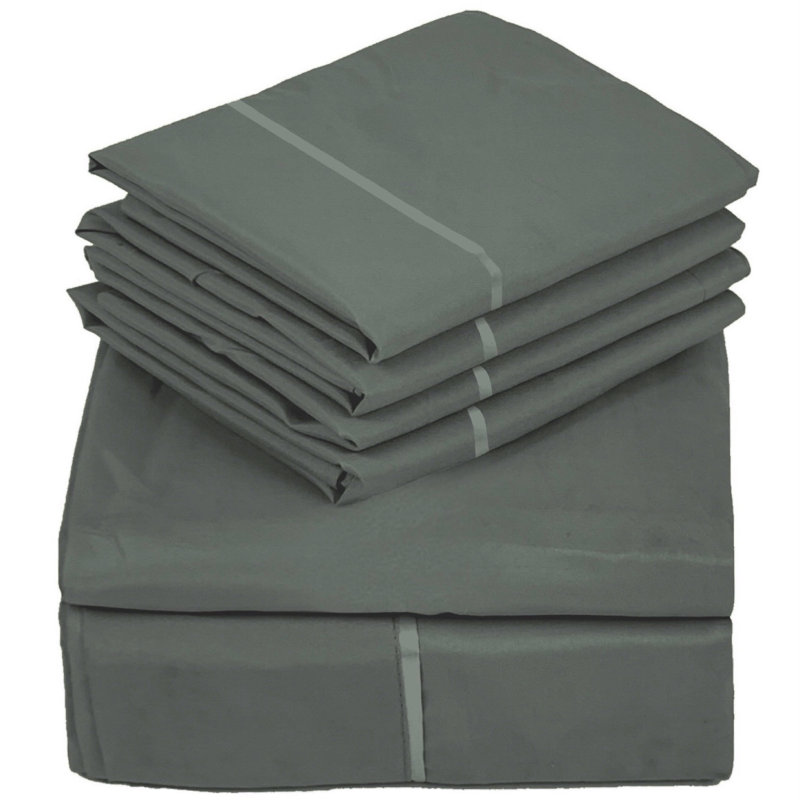 6 Piece Ultra Soft Double Brushed Microfiber Sheet Set, Cooling Sheets with Extra Deep Pockets - Machine Washable, Forrest