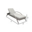 Chaise longue d'extérieur réglable en osier et coussins Badami-71176304