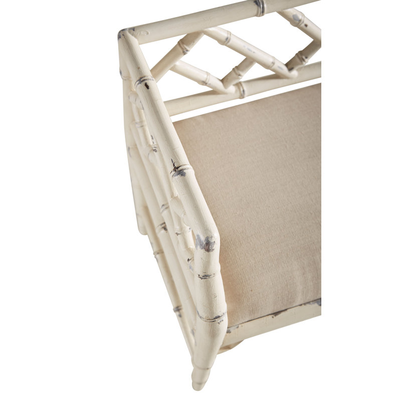 Charlotte Linen Blend Upholstered Bench