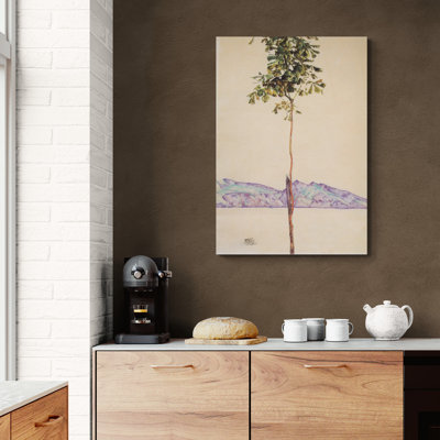 Chestnut Tree on Lake Constance by Egon Schiele 1912 - Canvas Framed Print