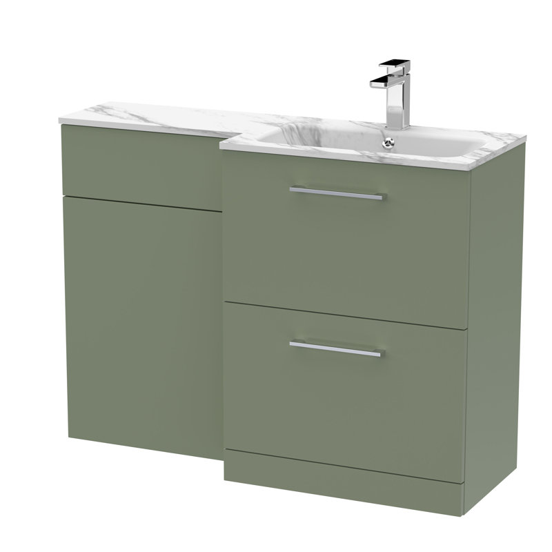 Arno 1105 mm Bathroom Vanity, Satin Green