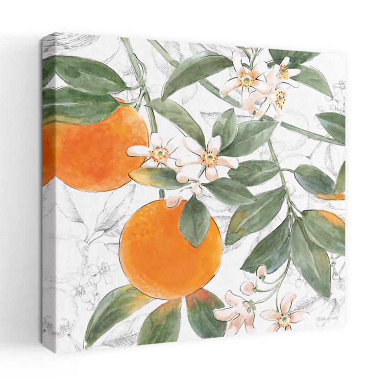 Citrus Wings Vii, art contemporain, H 18 po x l 18 po
