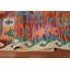 Tapis oriental coloré à motif géométrique kilim 8 x 10