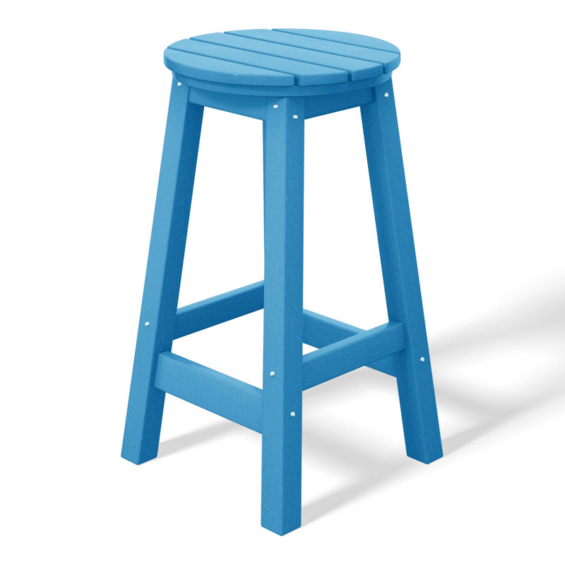 Tabouret de comptoir rond 24 po Laguna, Bleu