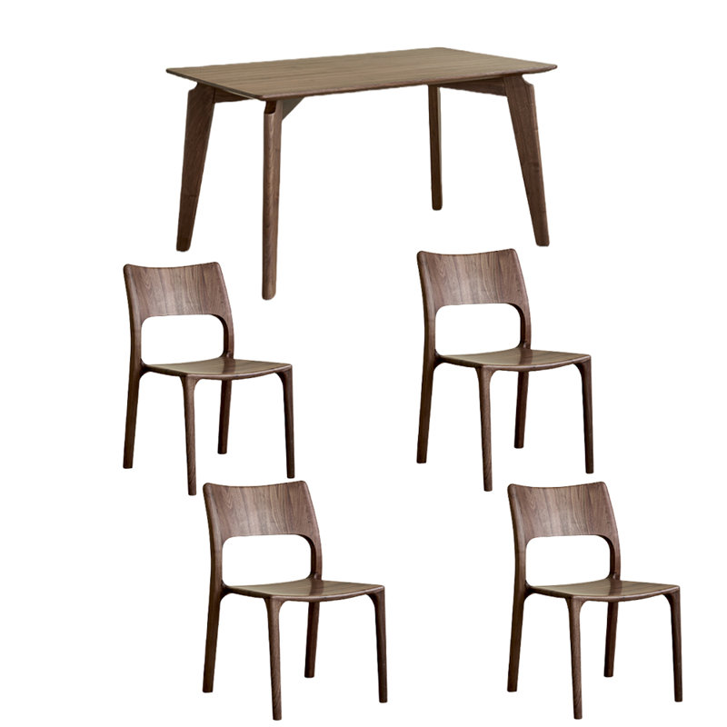 Simple walnut dining table, 29.92"H x 62.99"L x 33.47"W