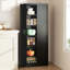 Armoire de cuisine 72 po en métal noir avec portes