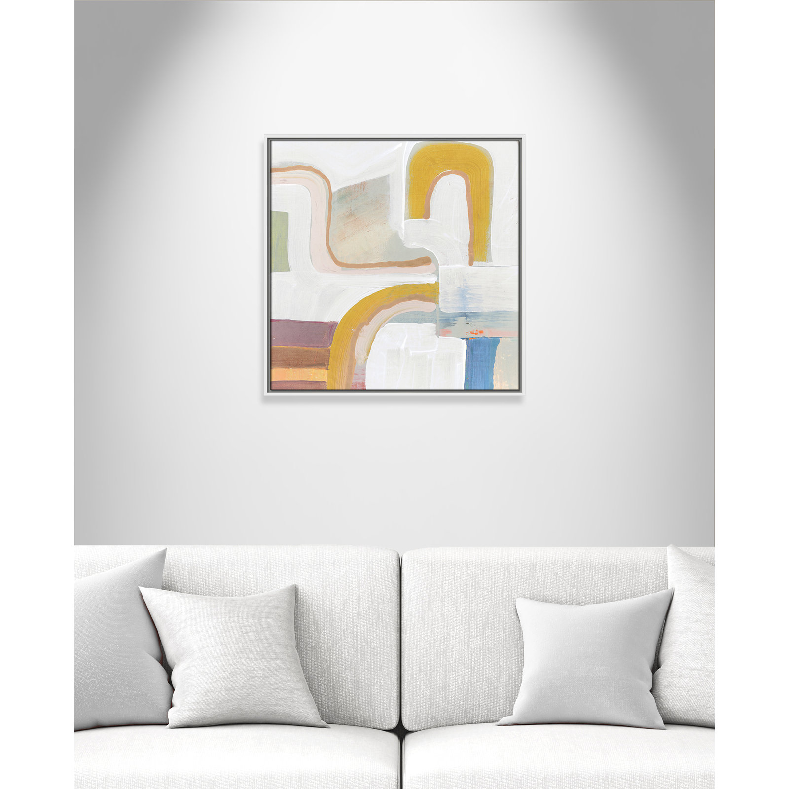Copeland "Together Again I" Painting by Cartissi, 25.5" H x 25.5" W, White
