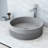Cypress 16" L x 16" W x 5" H Gray Handmade Round Vessel Bathroom Sink