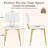 Modern Upholstered Dining Chairs Set of 2, PU Leather Kitchen Chairs with Padded Seat & Backrest, Mid-Century Modern Side Chairs with Metal Legs, Armless Accent Chairs for Dining Room, Kitchen, Living Room, Bedroom, Apartment-940580314