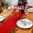 Christmas Embroidered Table Runner Cutwork Green Leaves Holiday Table Linens For Christmas Decorations 15X69 Inch