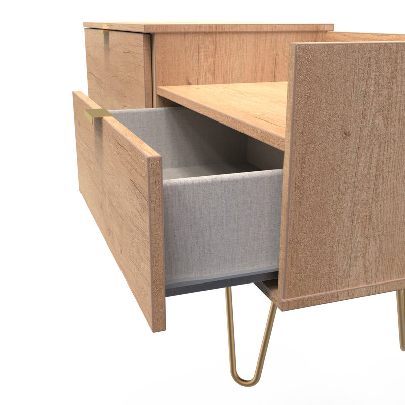 Taeyah TV Console Unit, Oak Wood
