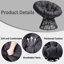 Chaise d'appoint pivotante en osier avec coussin-20740862
