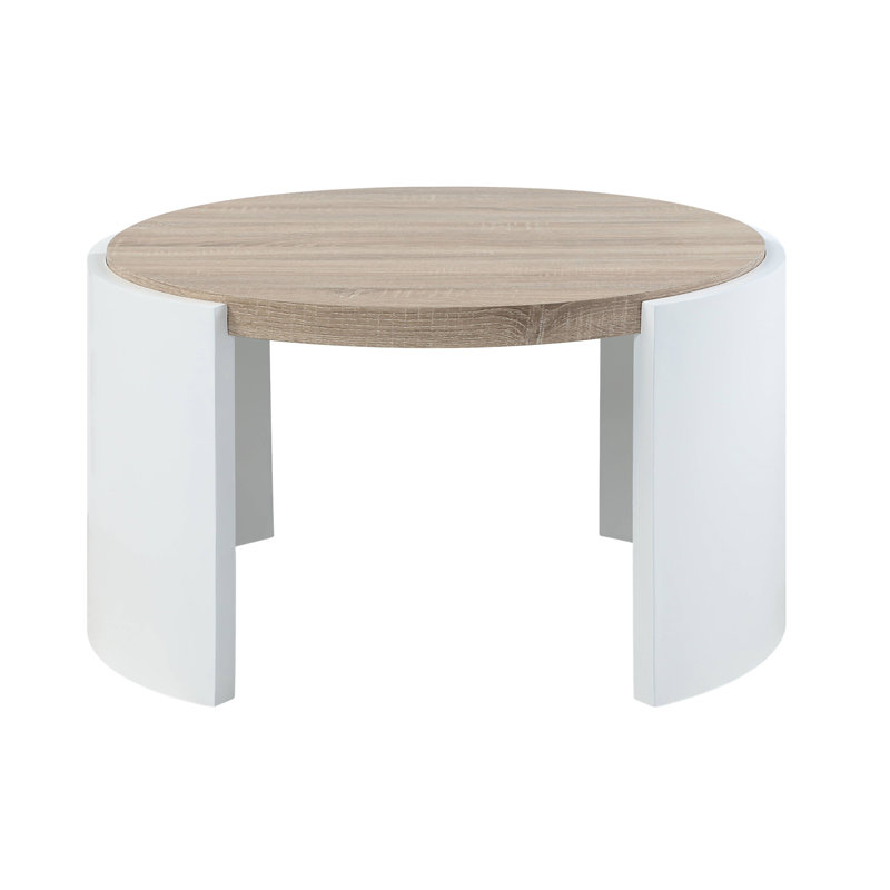 Table basse en chêne et blanc Zoma