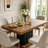 63" Modern Dining Table with Geometric Cubed-Pattern Base