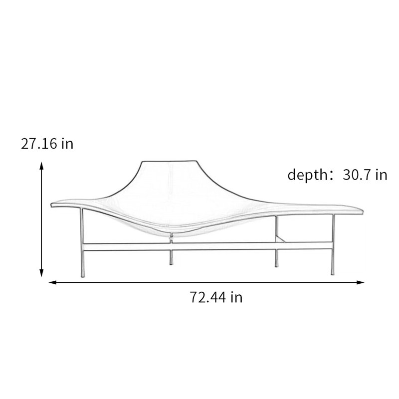Chaise longue rembourrée Sense