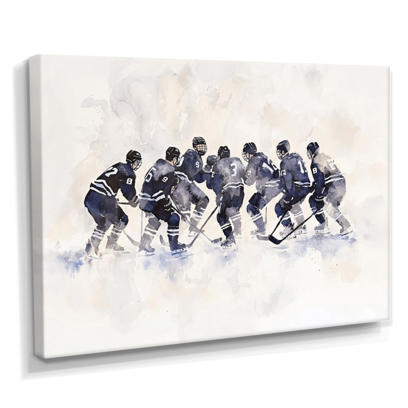 Équipe de hockey avant un jeu III, H 34 po x l 44 po, Toile tendue, Ne s’applique pas
