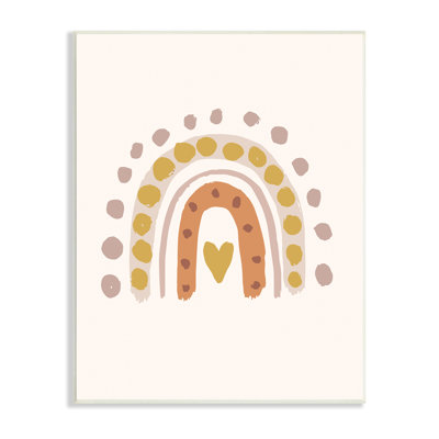 Polka Dot Droplet Rainbow Pink Heart Shape by Caroline Alfreds - Print