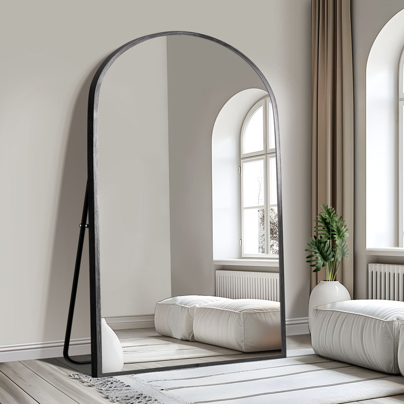 Miroir mural Krébiel, Noir, 71 po x 38 po
