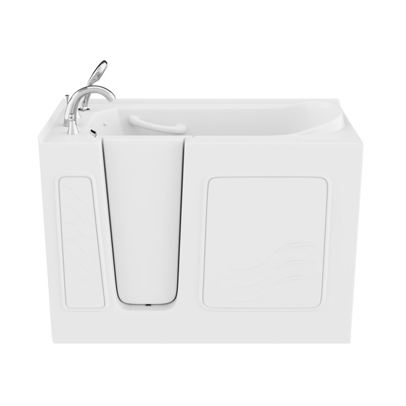 Therapeutic Tubs 26 in. x 53 in. Left Drain Quick Fill Walk-In Soaking Tub in White, Left, White