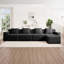 Canapé moderne en velours côtelé à 4 places avec 4 coussins décoratifs et 1 repose-pieds mobile Modern-968834001
