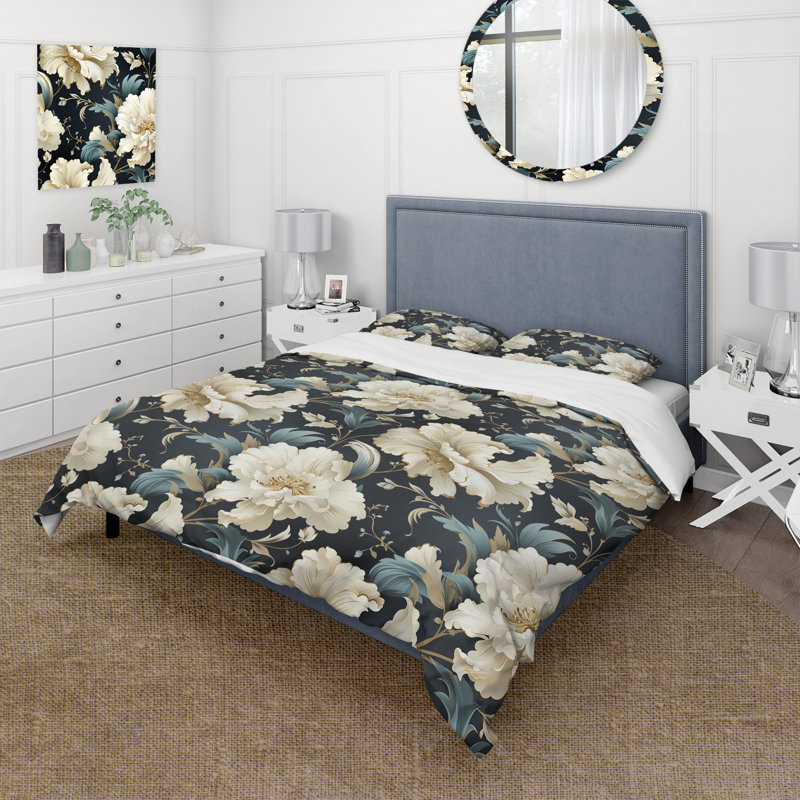 Ensemble de housse de couette Barbaralee, Housse de couette pour grand lit et 2 taies décor