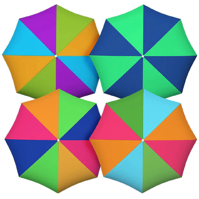 Parapluie de plage 72 po Elektra, 4 couleurs assorties