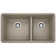 Precis SILGRANIT 33" 60/40 Double Bowl Undermount Kitchen Sink