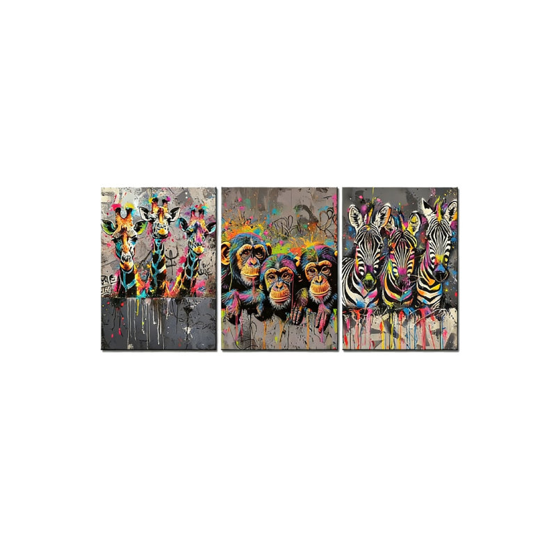 3 Piece No Frame Print on Canvas