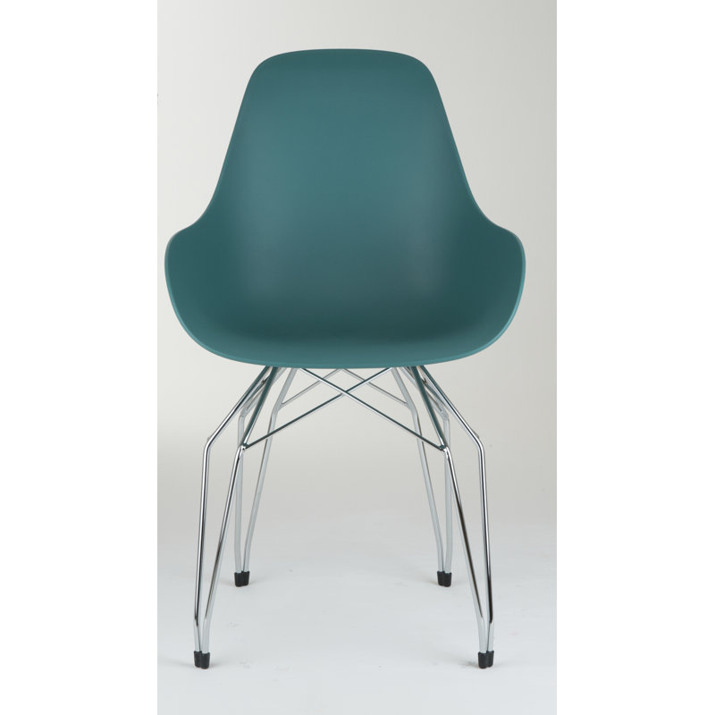 Fauteuil Masami, Bleu océan, Chrome