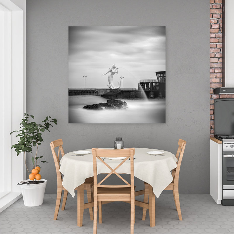 Impression d'art mural éthéré sirène marine paysage dramatique rêveur élégant océan côtier, H 48 po x l 48 po