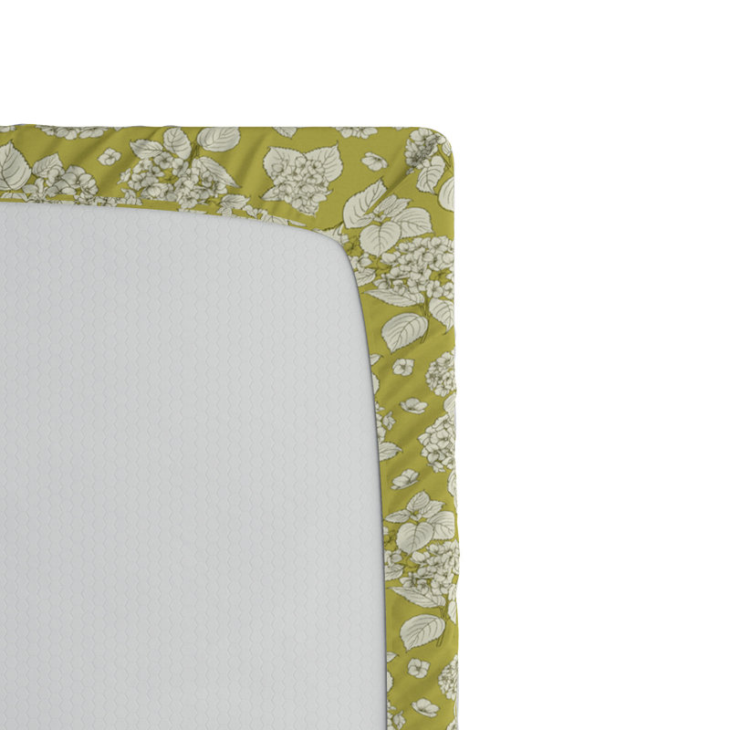 Microfiber Floral Fitted Sheet, Twin Fitted Sheet