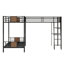 Lit superposé en L avec lit mezzanine avec bureau et tablette