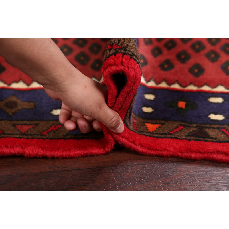 Tapis décoratif en laine noué à la main de conception unique 3 pi 2 po x 5 pi Hamedan New Age