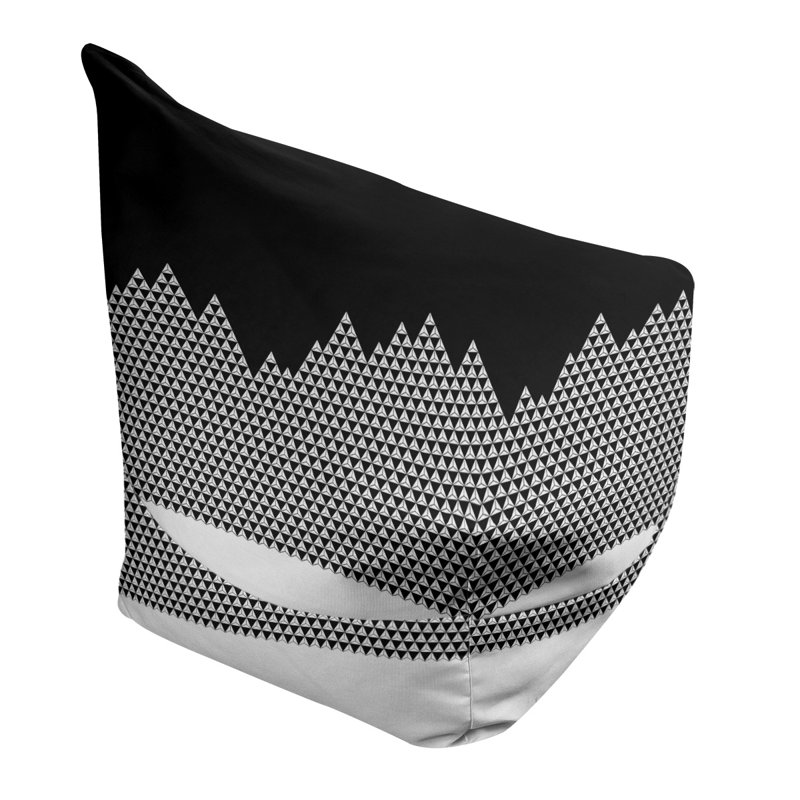 Sac de pois Leffel, Housse de pouf, H 27 po x l 30 po x P 25 po, Espresso / gris